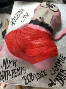 Michigan-Detroit-Dressed-Up-Covid-Mask-Smoking-Dick-Adult-Cake